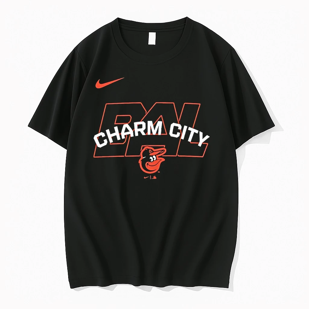 Baltimore Orioles Nike Bal Charm City Logo Shirts