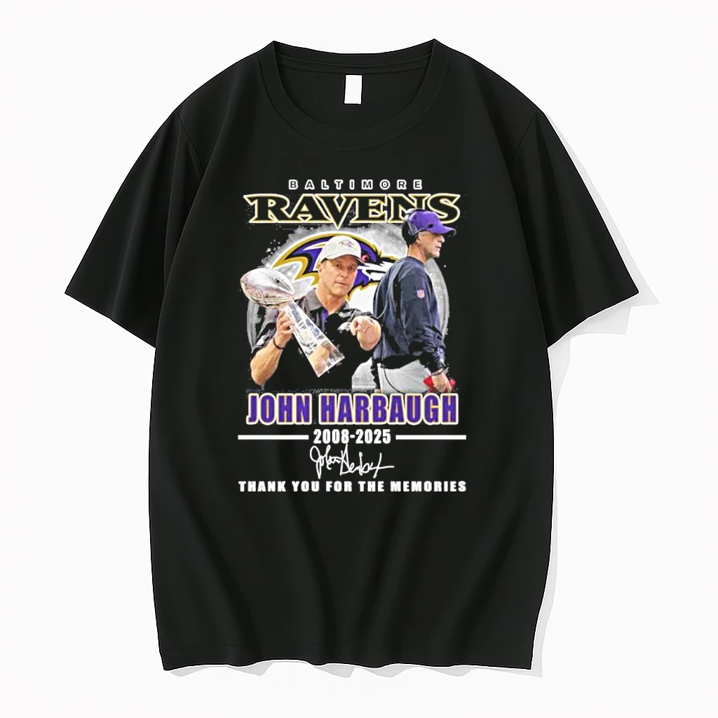 Baltimore Ravens John Harbaugh 2008 2025 Thank You Coach Shirts