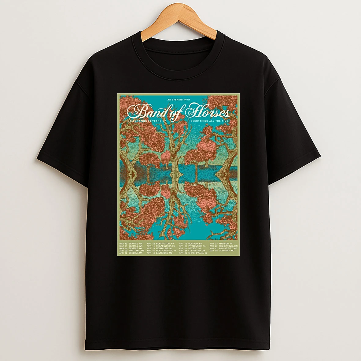 Band Of Horses 20th Anniversary Tour 2026 Everything All The Time Shirts