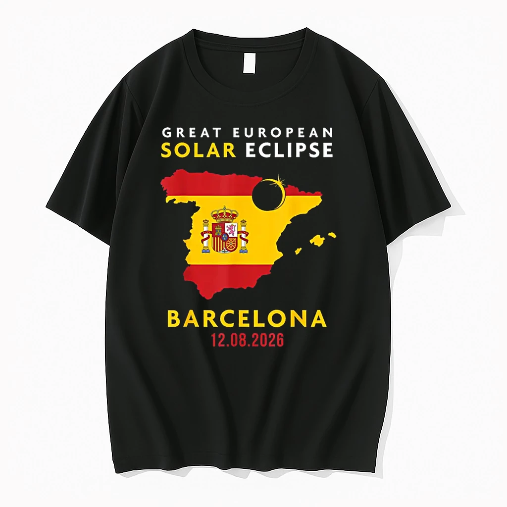 Barcelona Spain Great European Total Solar Eclipse 2026 Shirts