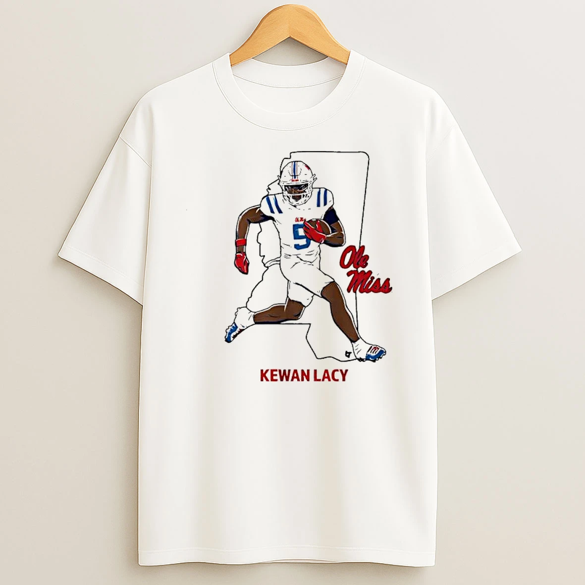 Best Kewan Lacy State Star Ole Miss Football Shirts