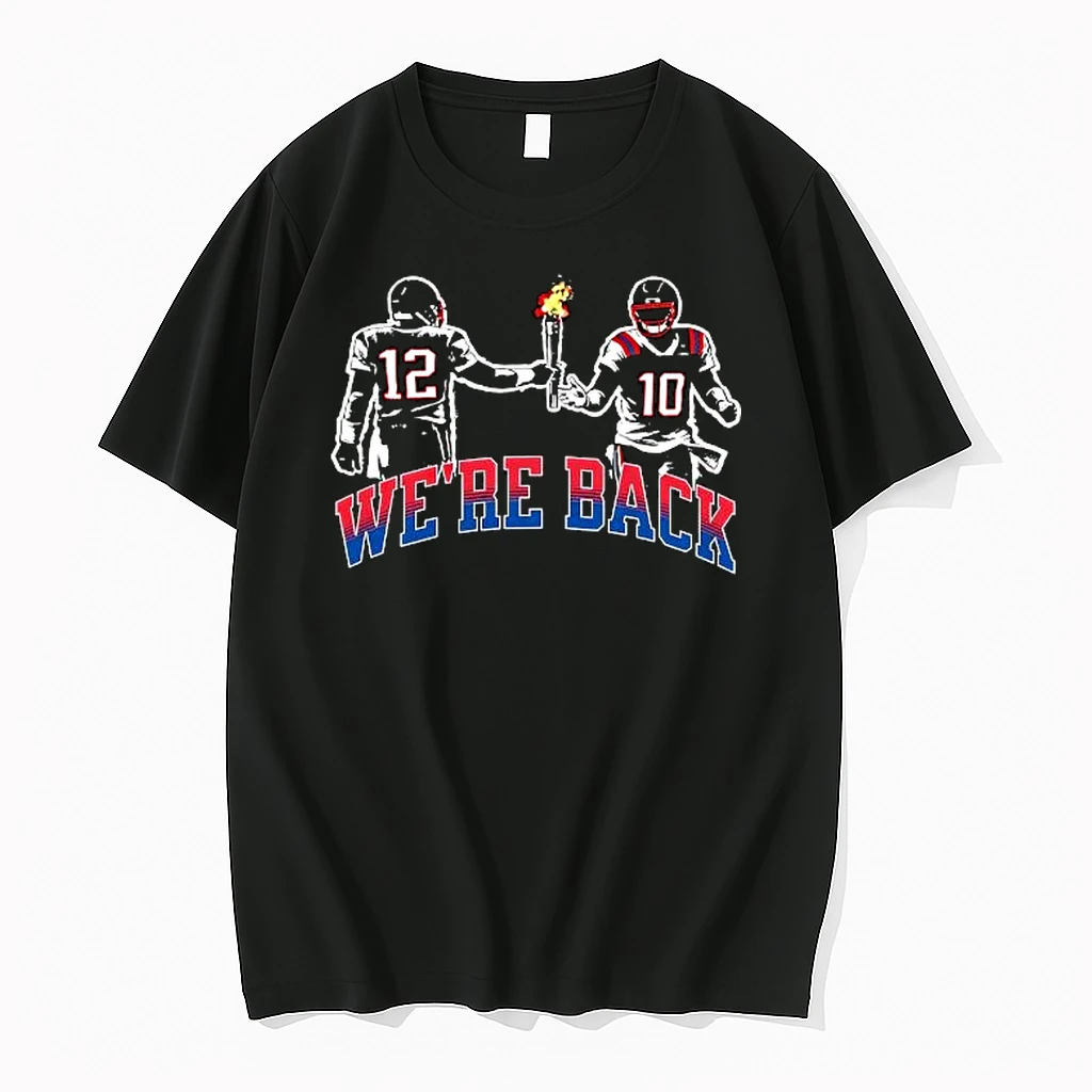 Best New England Patriots Tom Brady Hand Over The Torch Drake Maye Were Back Shirts