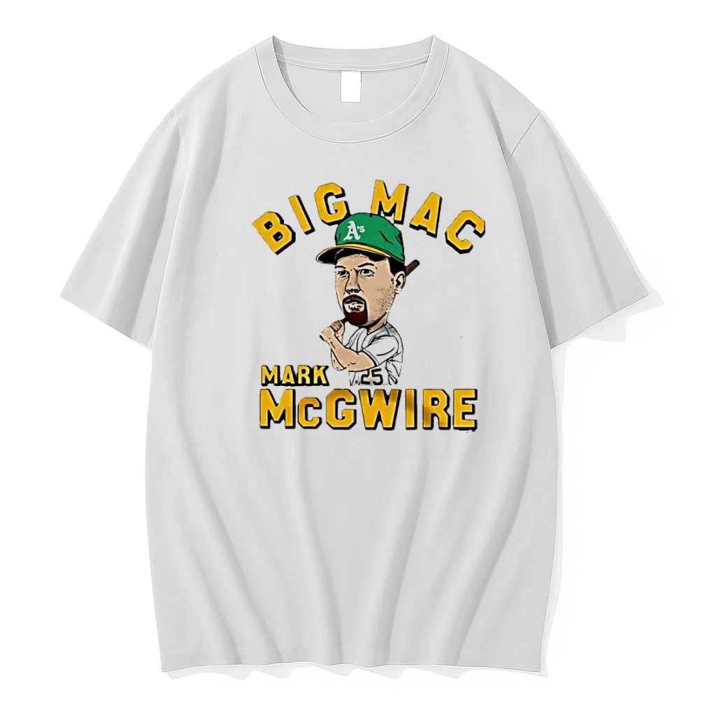 Big Mac Mark Mcgwire Oakland Athletics 25 Player Caricature Big Head Goatee Baseball Legend Shirts