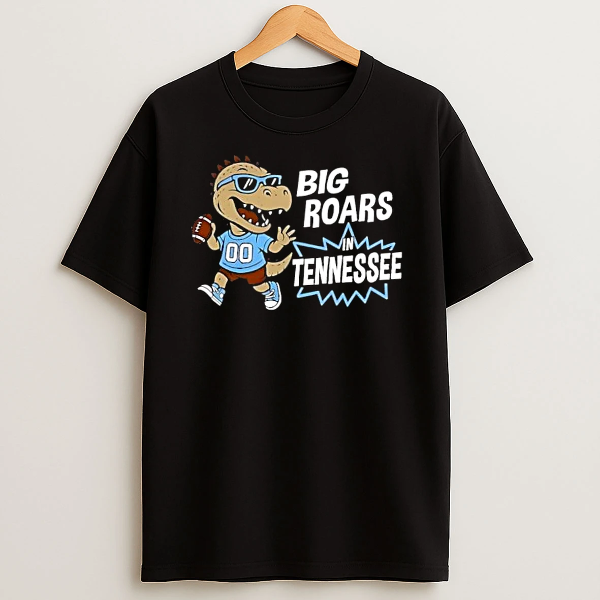 Big Roars In Tennessee Titans Dinosaur Cartoon Funny Shirts