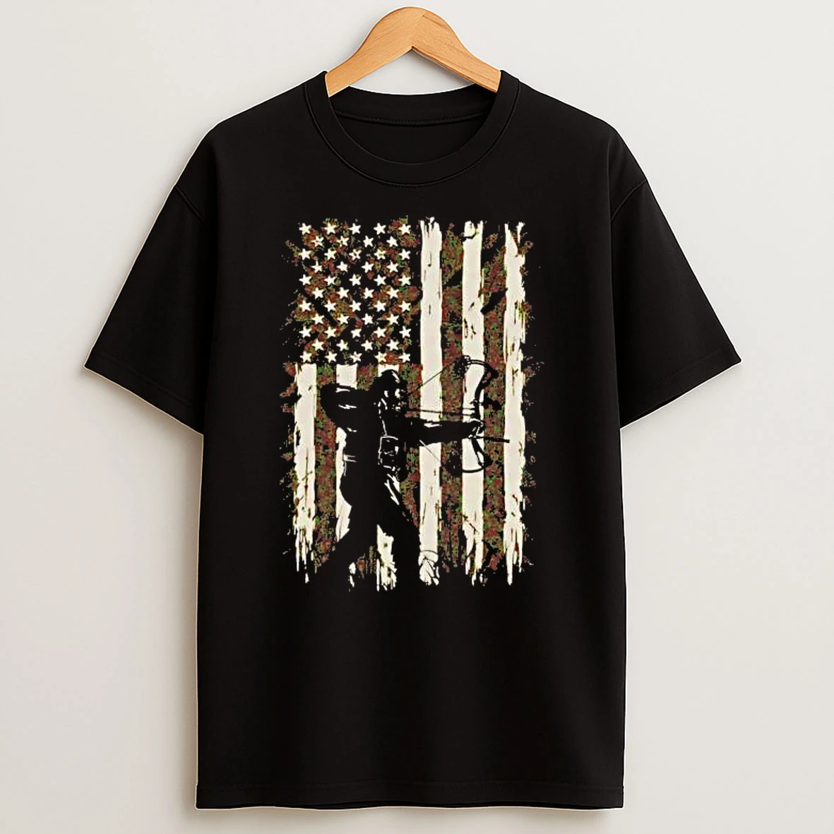 Bigfoot Hunting American Flag Shirts