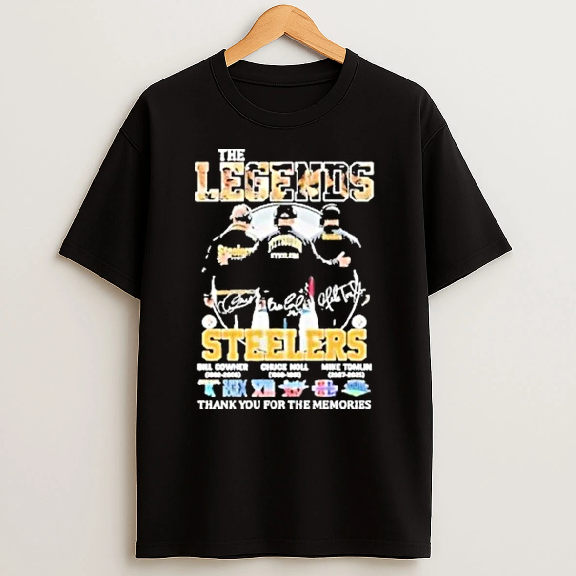 Bill Cowher Chuck Noll Mike Tomlin Pittsburgh Slers The Legends Thank You For The Memories Shirts