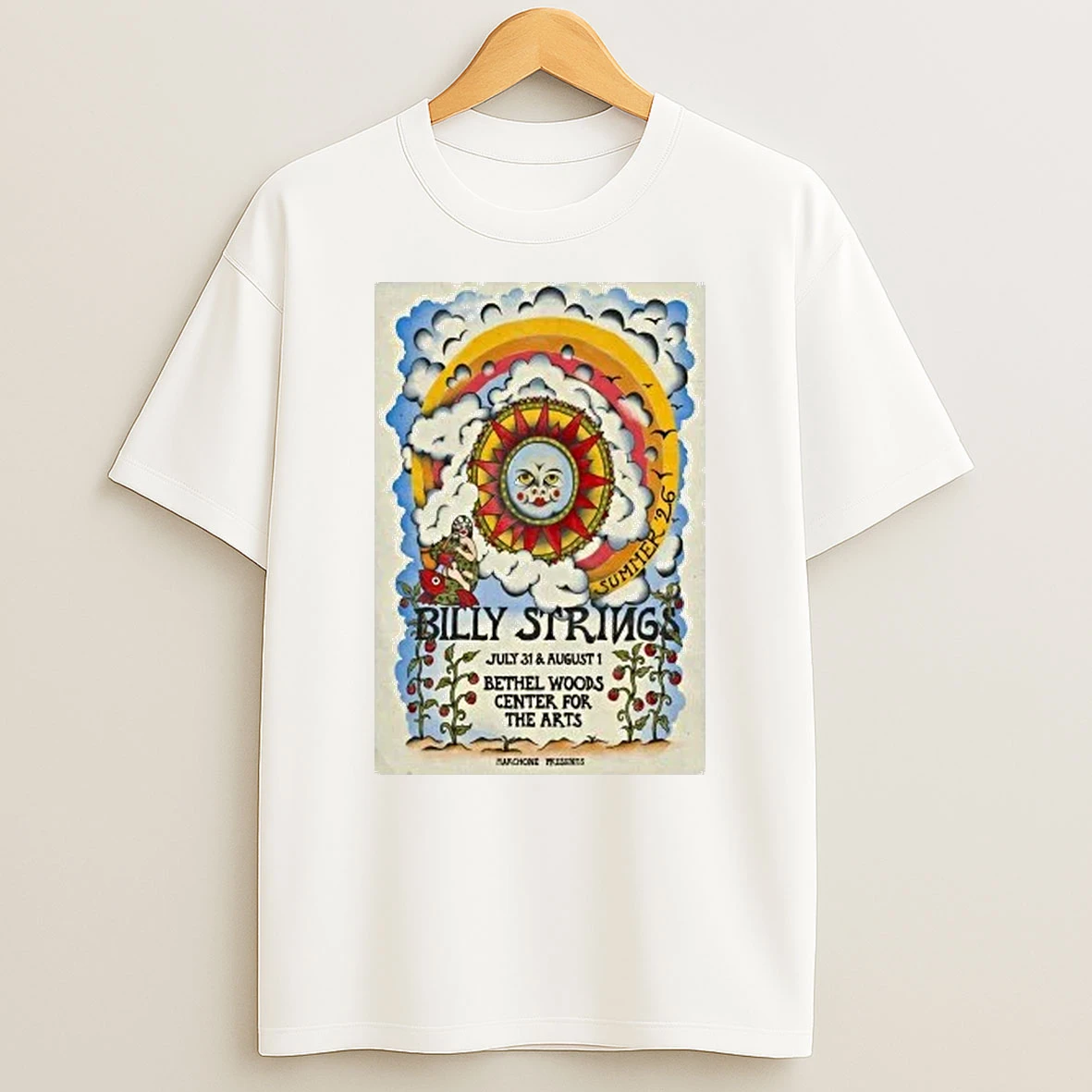 Billy Strings Summer Bethel Woods Center For The Art Tour 2026 Shirts