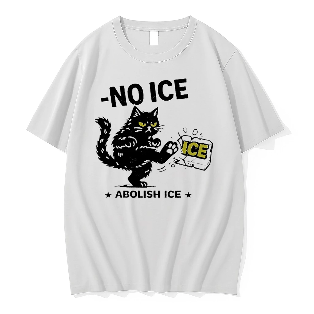 Black Cat No Ice Abolish Ice Shirts