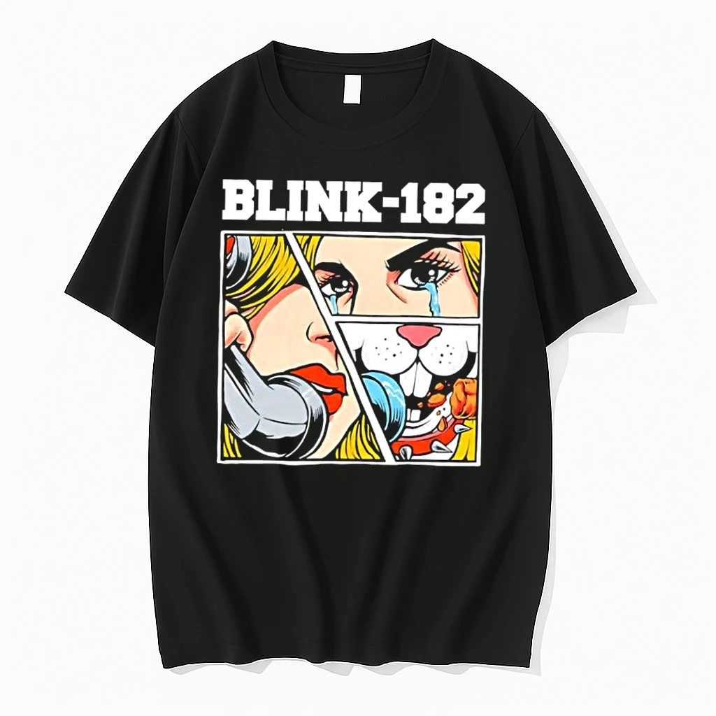 Blink 182 Pop Art Crying Woman And Bunny Comic Shirts