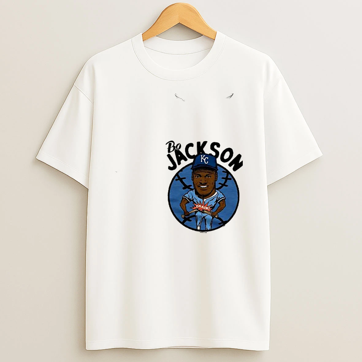 Bo Jackson Kansas City Royal Baseball Caricatures Woman Shirts