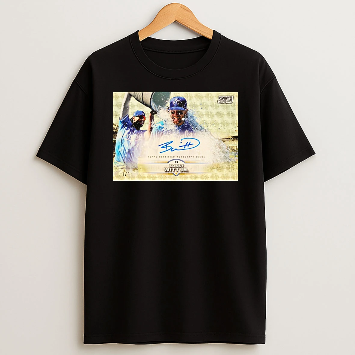 Bobby Witt Jr Kansas City Royals Topps Certified Autograph Issue Signature Shirts