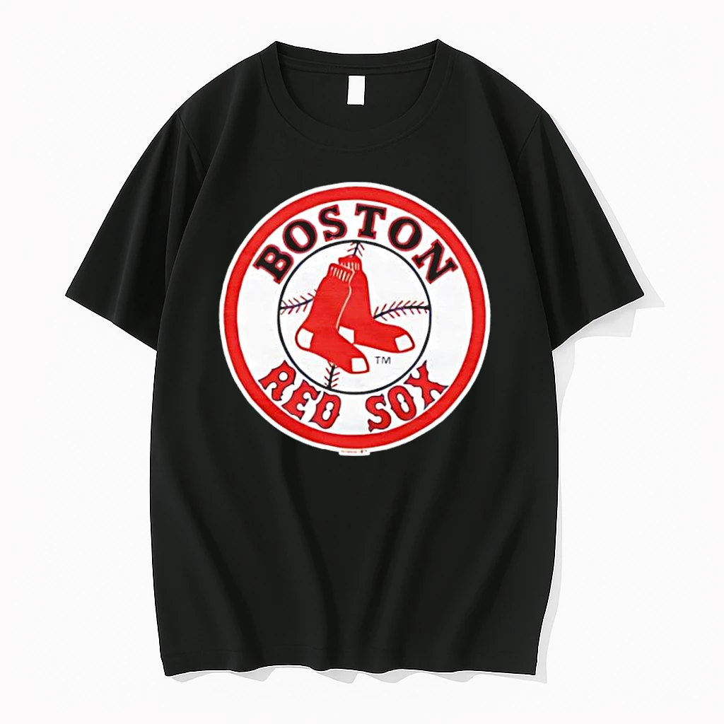 Boston Red Sox Circle Logo Hanging Red Socks Baseball Shirts