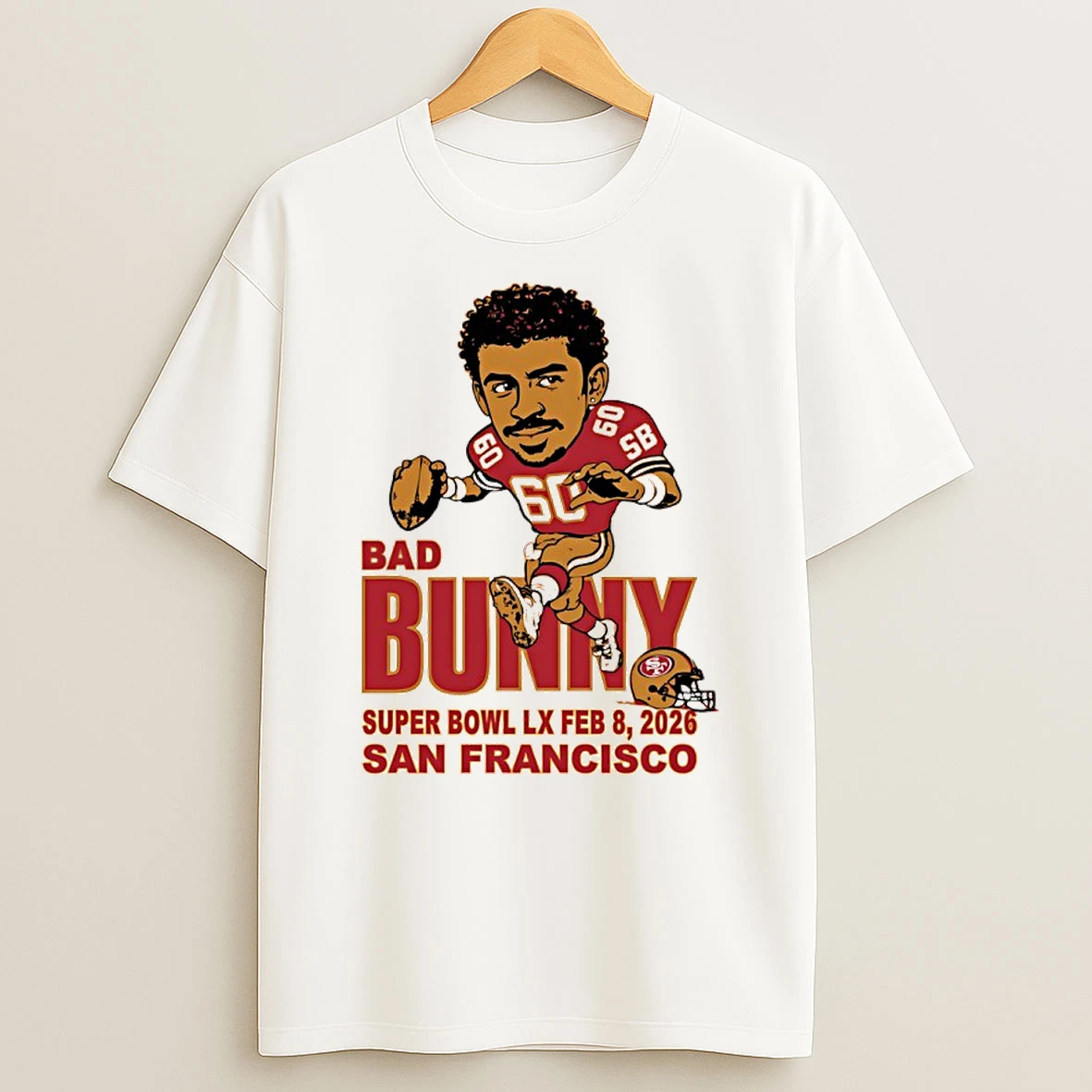 Brandon Parker Bad Bunny Super Bowl Lx Feb 8 2026 San Francisco 49ers Shirts