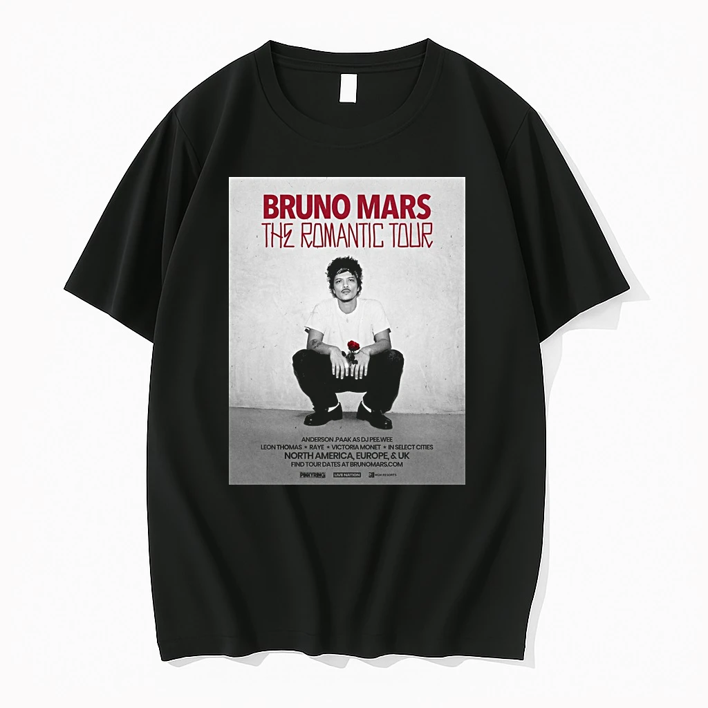Bruno Mars The Romantic Tour 2026 North America Europe And Uk Shirts