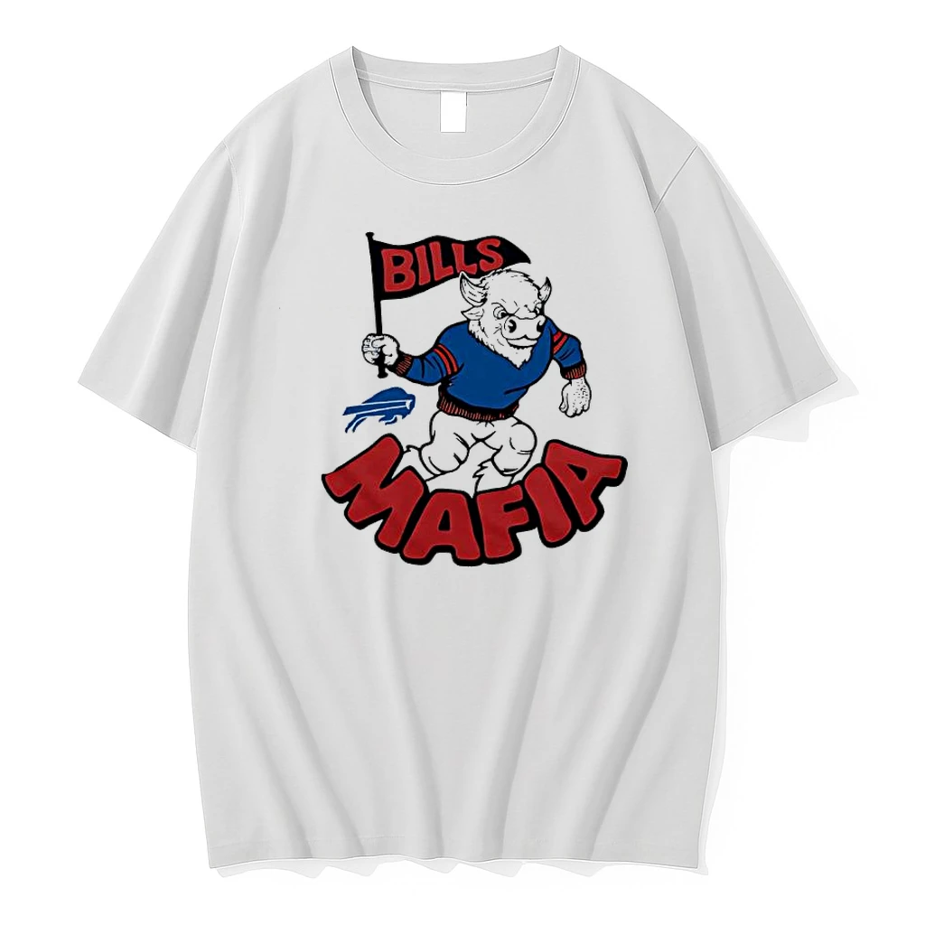Buffalo Bills Mafia Mascot Black Flag Shirts