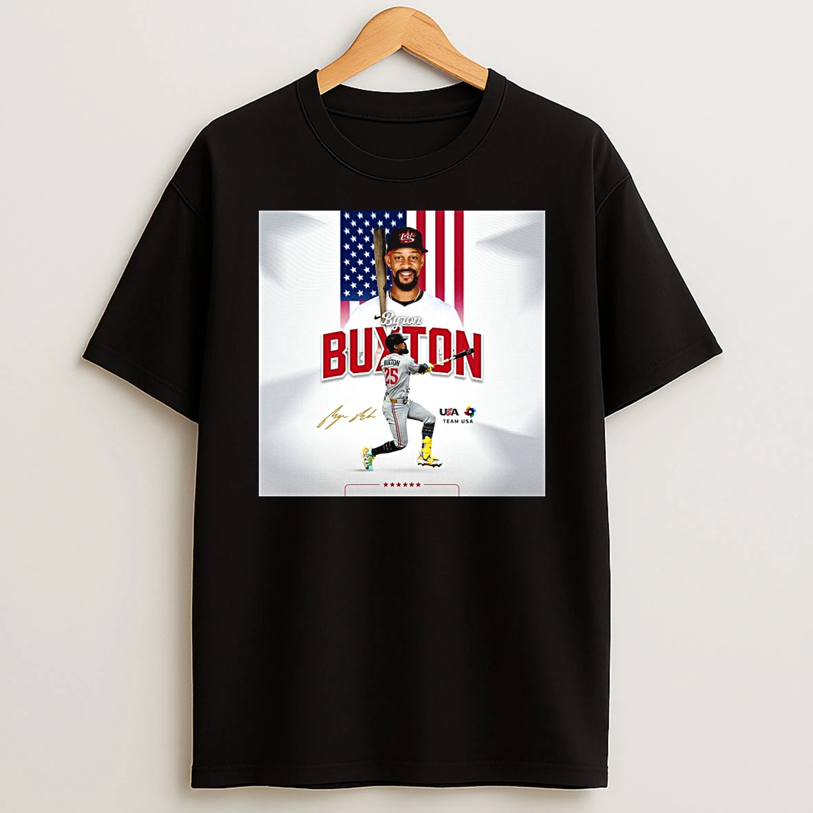 Byron Buxton Team Usa World Baseball Classic Signature Shirts