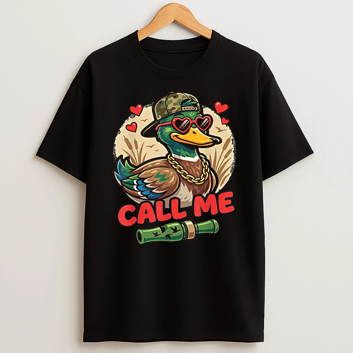 Call Me Duck Hunting Retro Valentines Day Shirts
