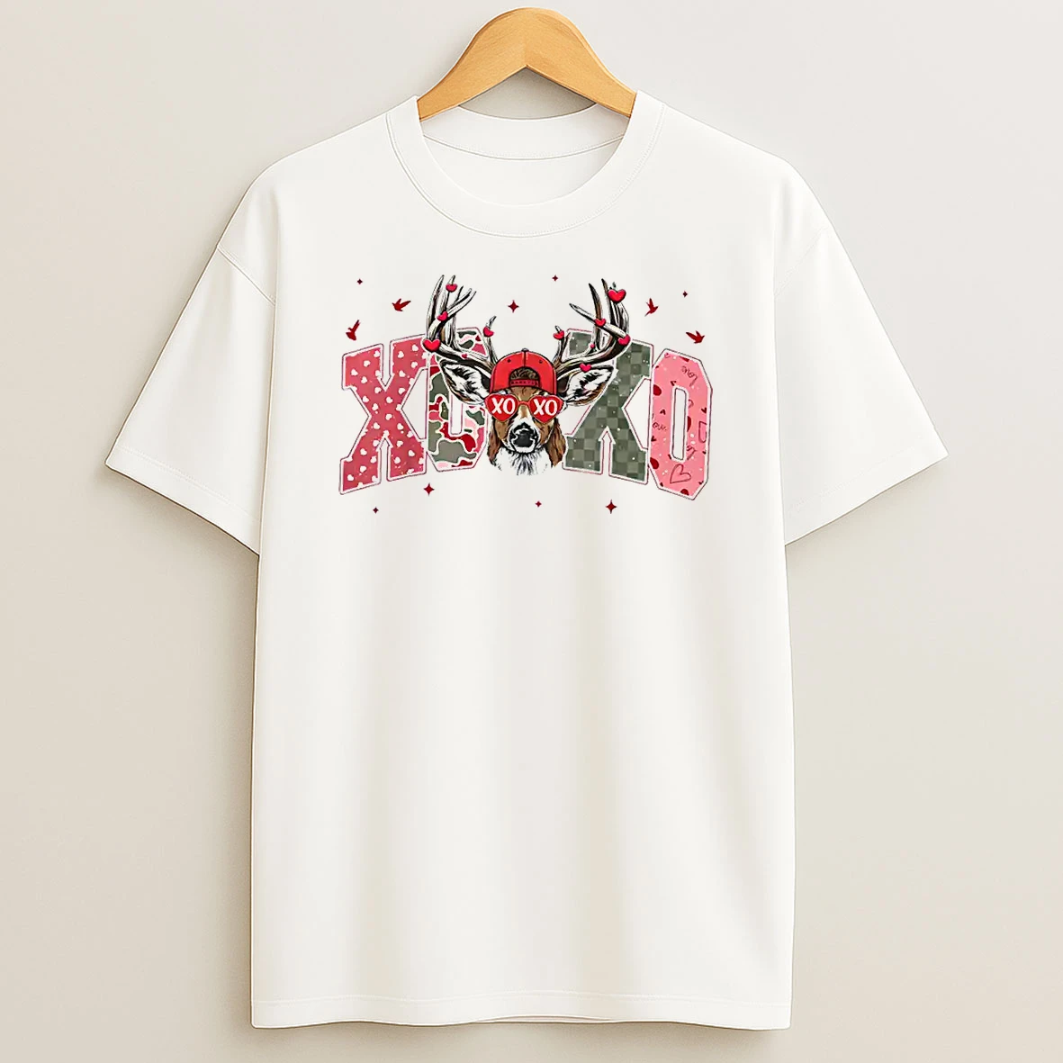 Camo Xoxo Valentine Buck Deer Hunting Shirts
