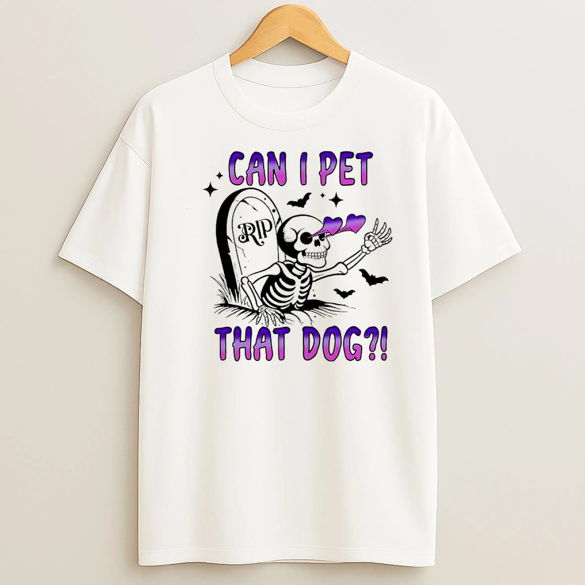 Can I Pet That Dog Rip Skeleton Shirts