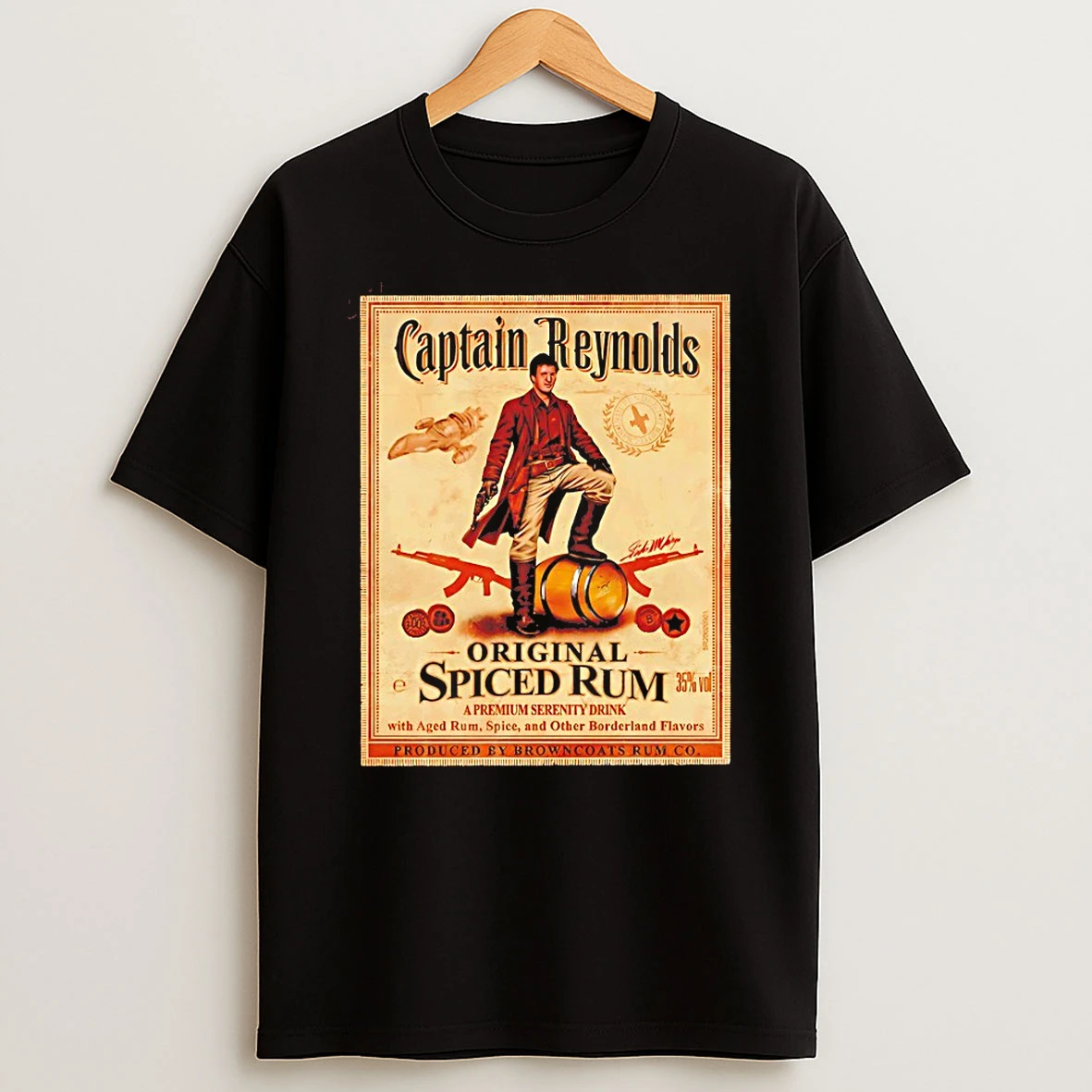 Captain Reynolds Spiced Rum A Premium Serenity Drink With Aged Rum Spice And Other Borderland Flavors Shirts
