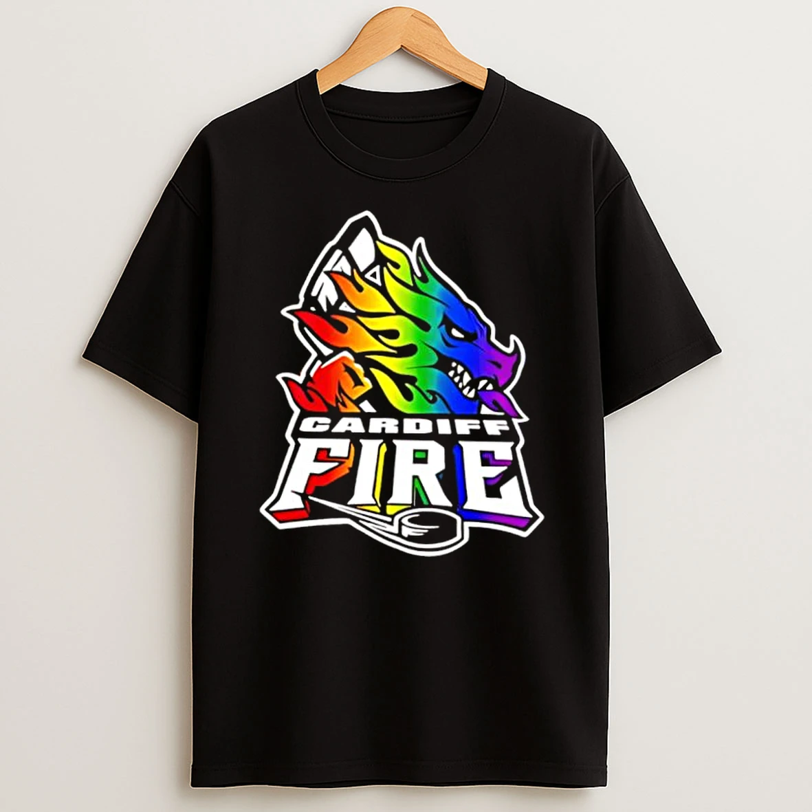 Cardiff Fire Hockey Logo Pride Shirts