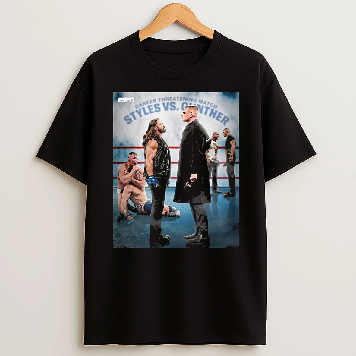 Career Threatening Match Aj Styles Vs Gunther Wwe Shirts