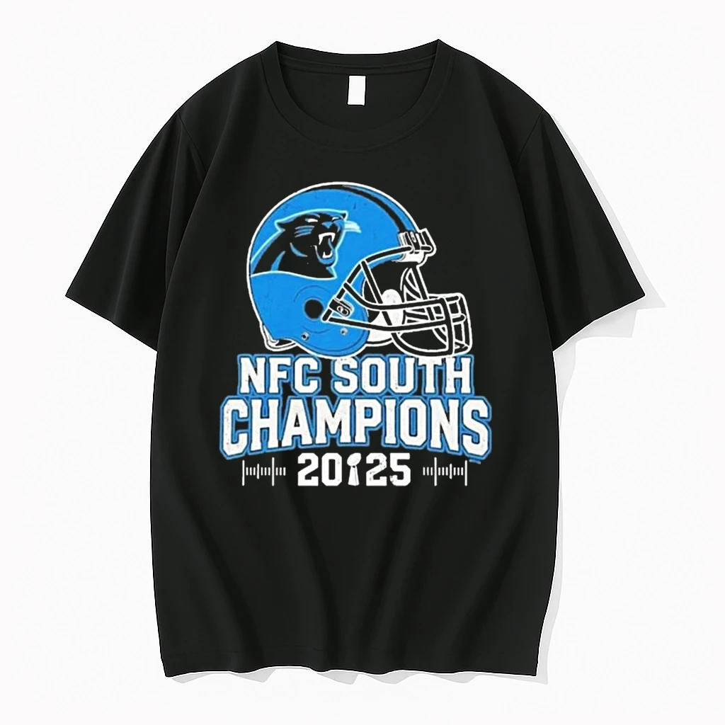 Carolina Panthers Are Nfc South Champions Nfl Helmet Logo 2025 Shirts