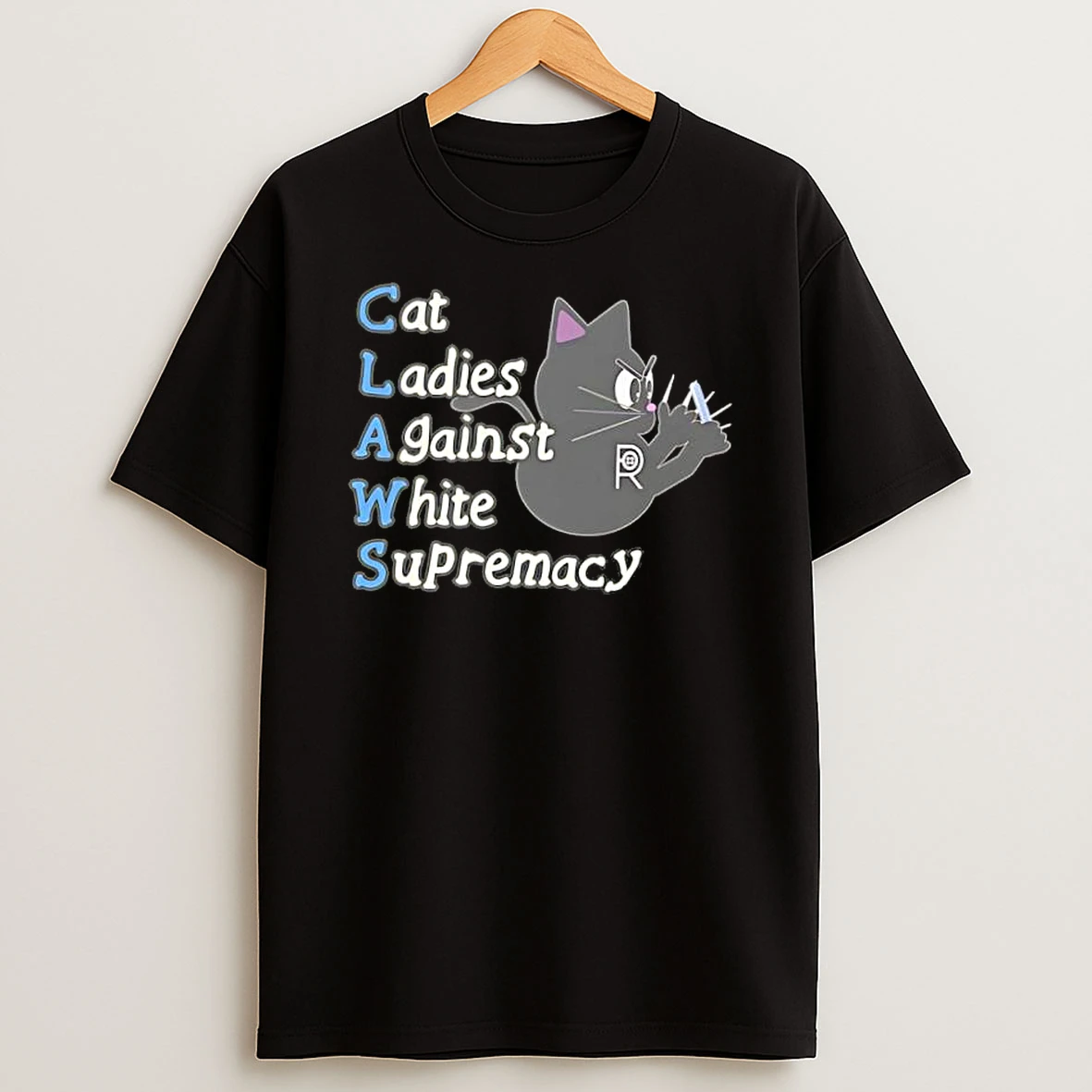 Cat Against White Supremacy Dark Shirts