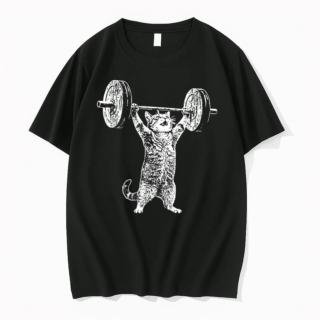 Cat Gym Funny Deadlift Cat Meme Shirts