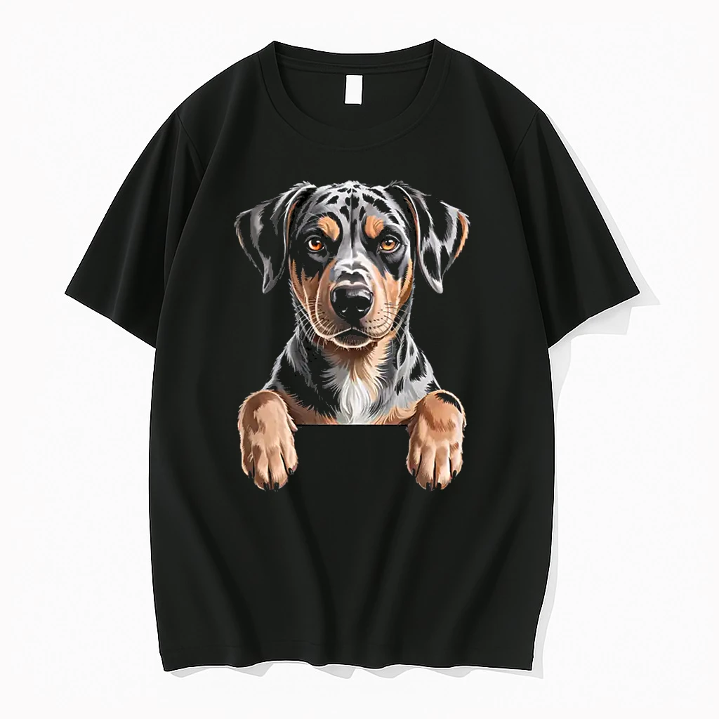 Catahoula Leopard Dog Cute Funny Peeking Puppy Shirts