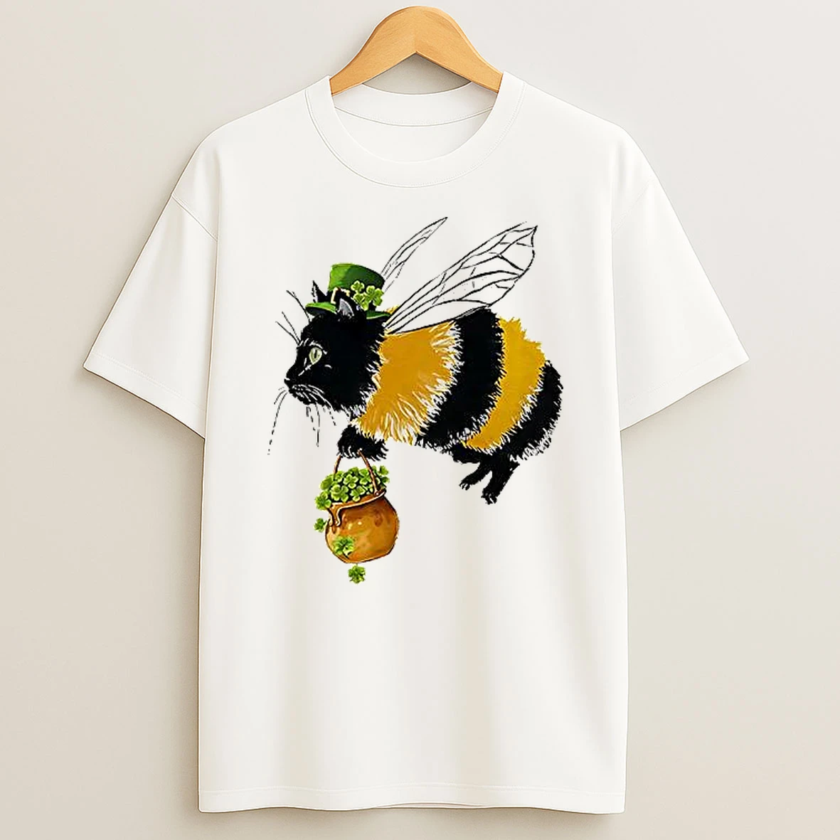 Catbee Lucky Buzz Cat Woman Shirts