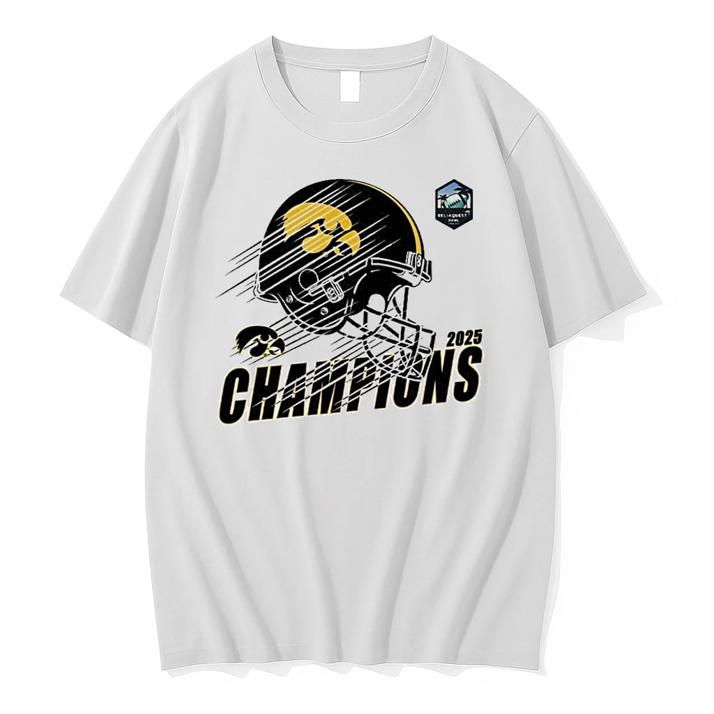 Celebrate Reliaquest Bowl Champions The Iowa Hawkeyes Football Named To Champions 2025 Reliaquest Bowl Helmet Shirts