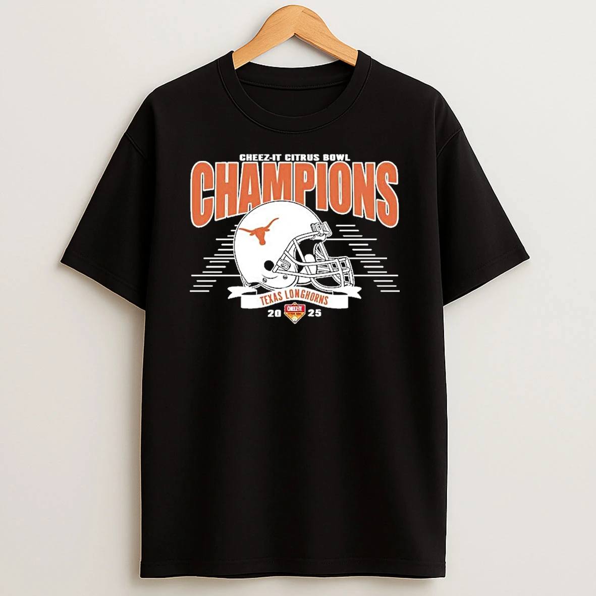 Celebrate Texas Longhorns Football Champions 2025 Cheez It Citrus Bowl Helmet Shirts