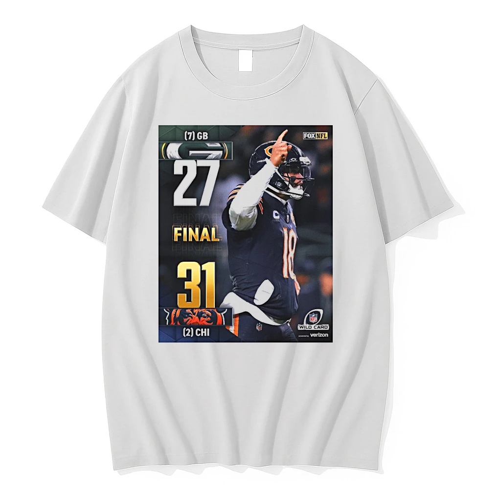 Chicago Bears Defeat Green Bay Packers Final Score 31 27 Nfl Wild Card Shirts