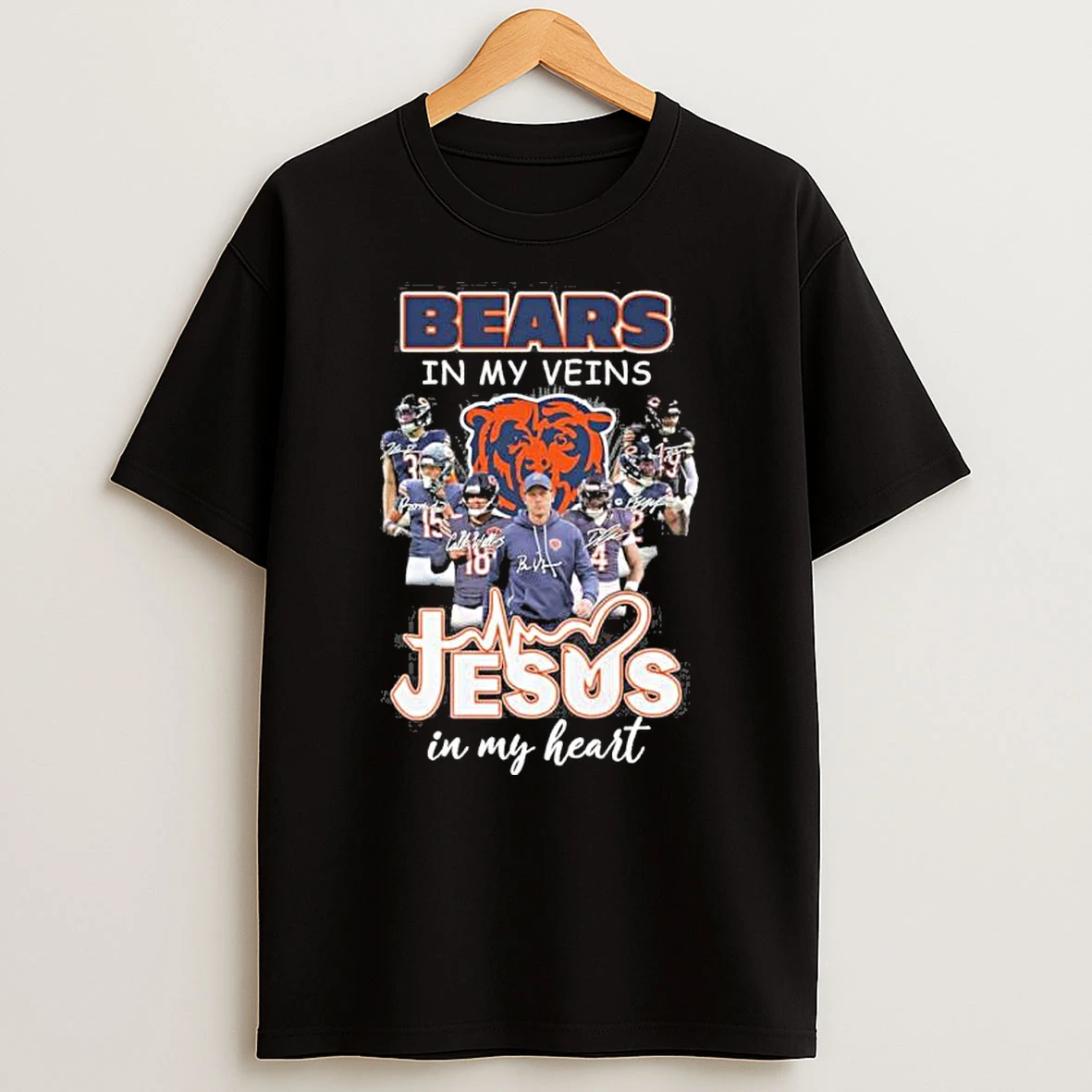 Chicago Bears In My Veins Jesus In My Heart 2026 Shirts