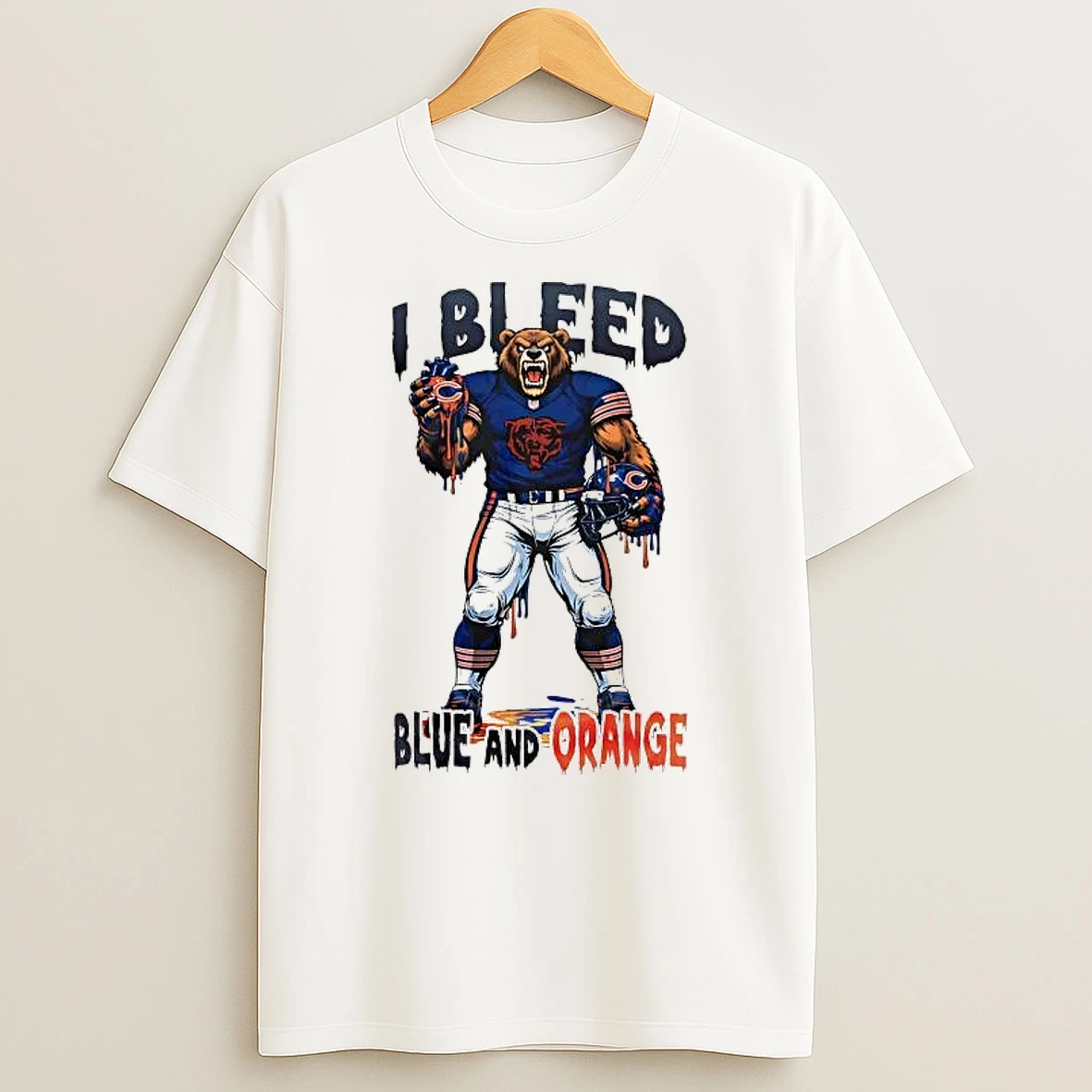 Chicago Bears Mascot I Bleed Blue And Orange Shirts