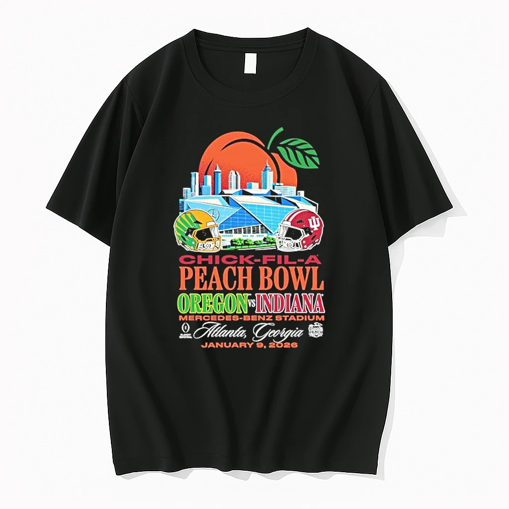 Chick Fil A Peach Bowl Iu Vs Oregon Mercedes Benz Stadium Shirts