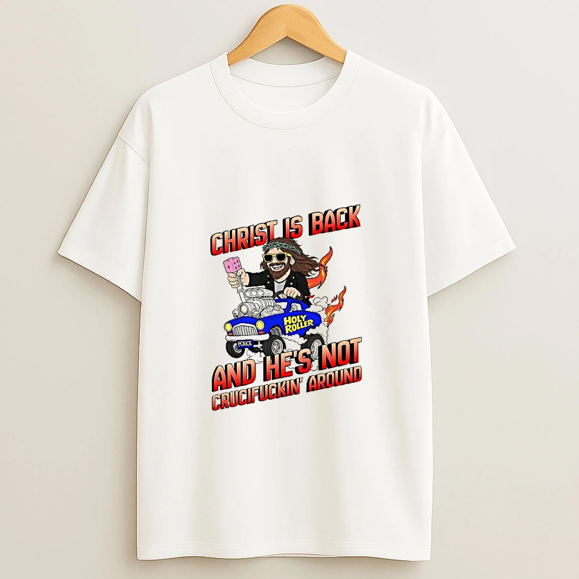 Christ Is Back And Hes Not Crucifuckin Around Fuck Ice Woman Shirts