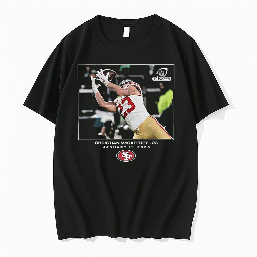 Christian Mccaffrey San Francisco 49ers Nfl Flash Features Wild Card Big Tall Shirts