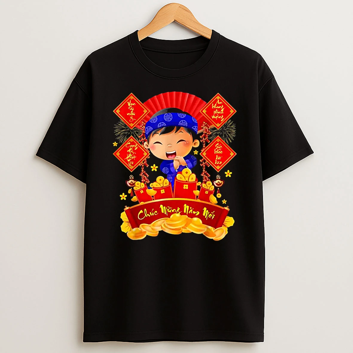Chuc Mung Nam Moi Tet Vietnamese New Year Decorations Boys Shirts