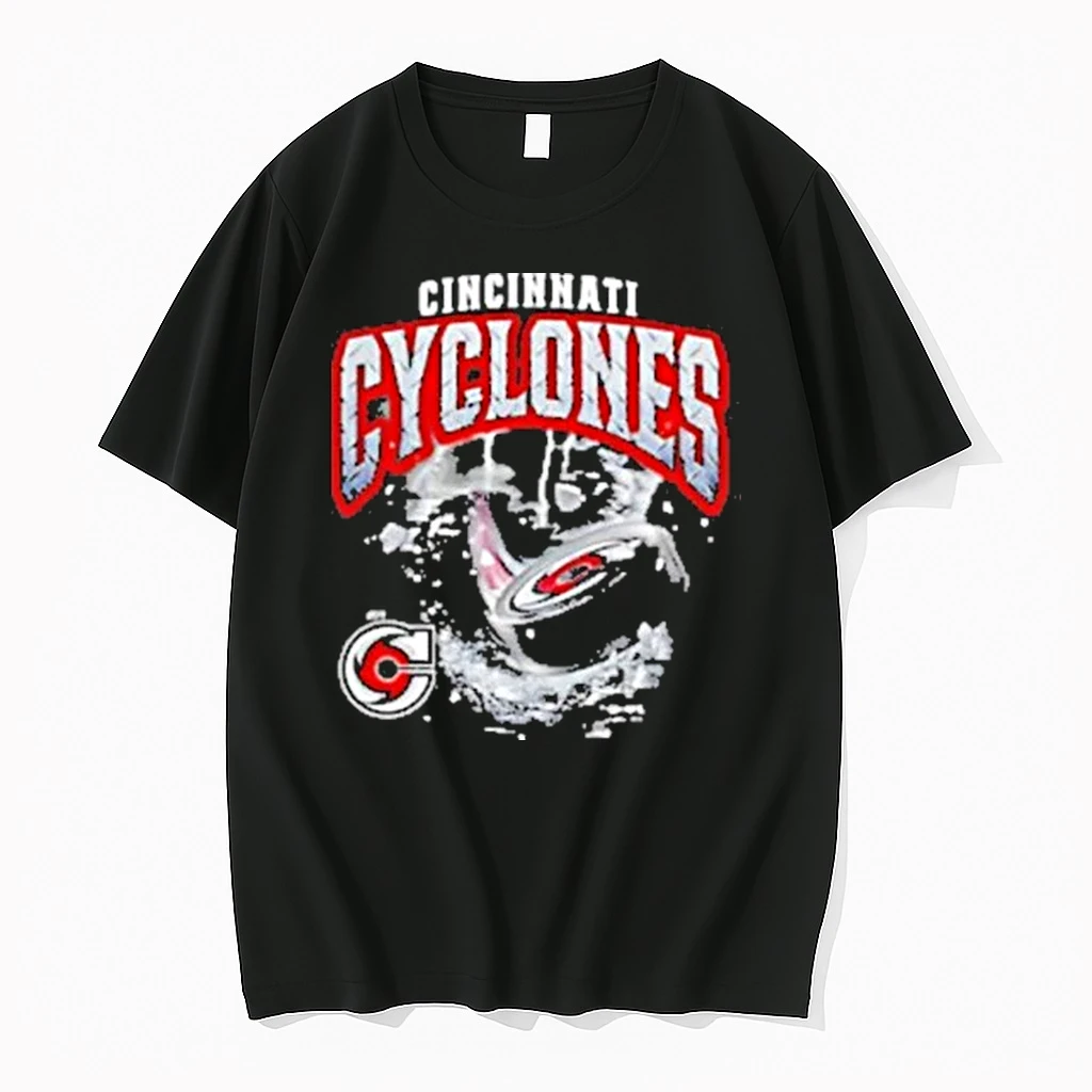 Cincinnati Cyclones Ice Hockey Storm Warning Ball Logo Shirts
