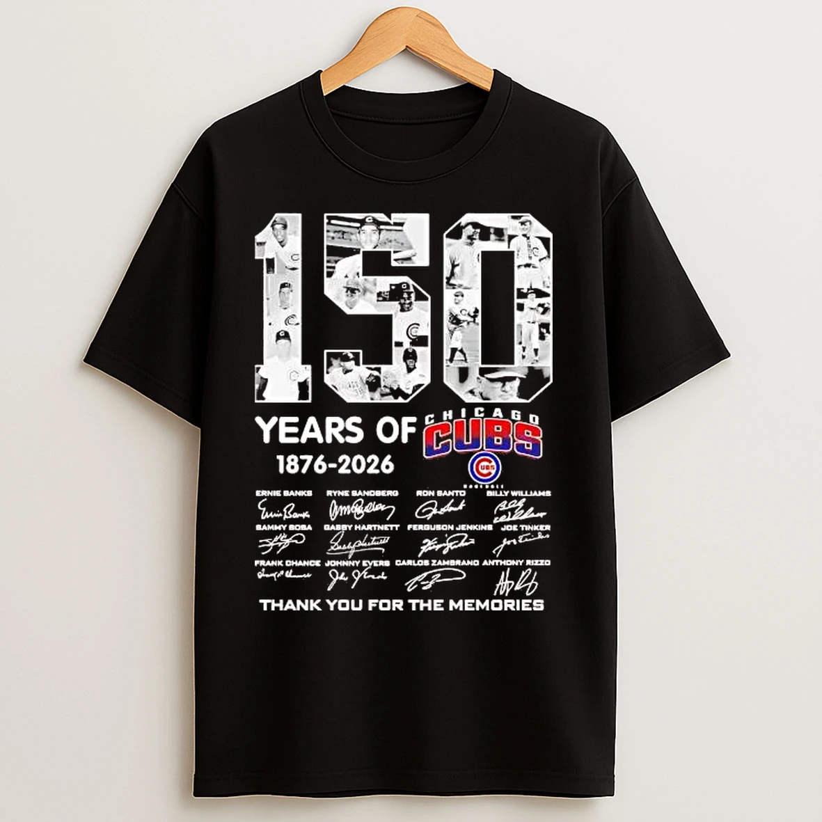 Classic 150 Years Of Chicago Cubs 1876 2026 Thank You For The Memories T Shirts