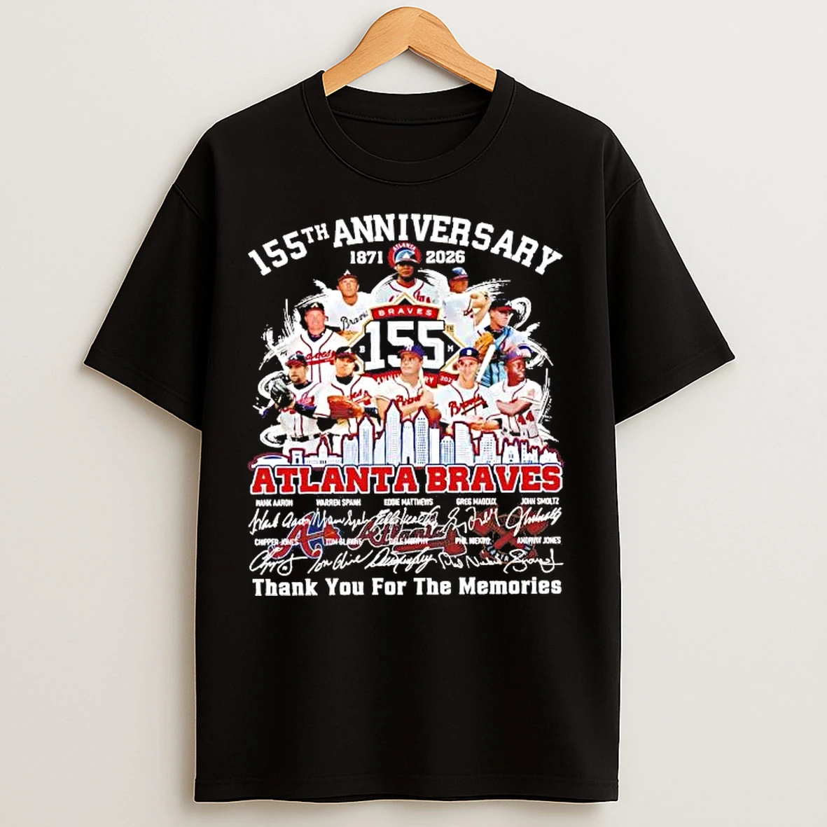 Classic 155th Anniversary 1871 2026 Atlanta Braves Team Players T Shirts