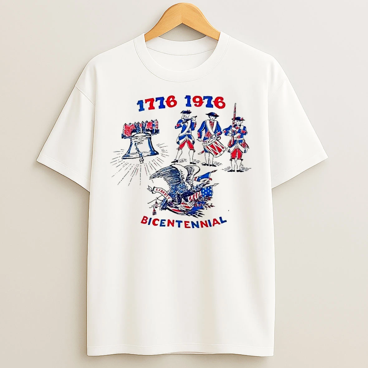 Classic 1776 1976 Bicentennial America History T Shirts