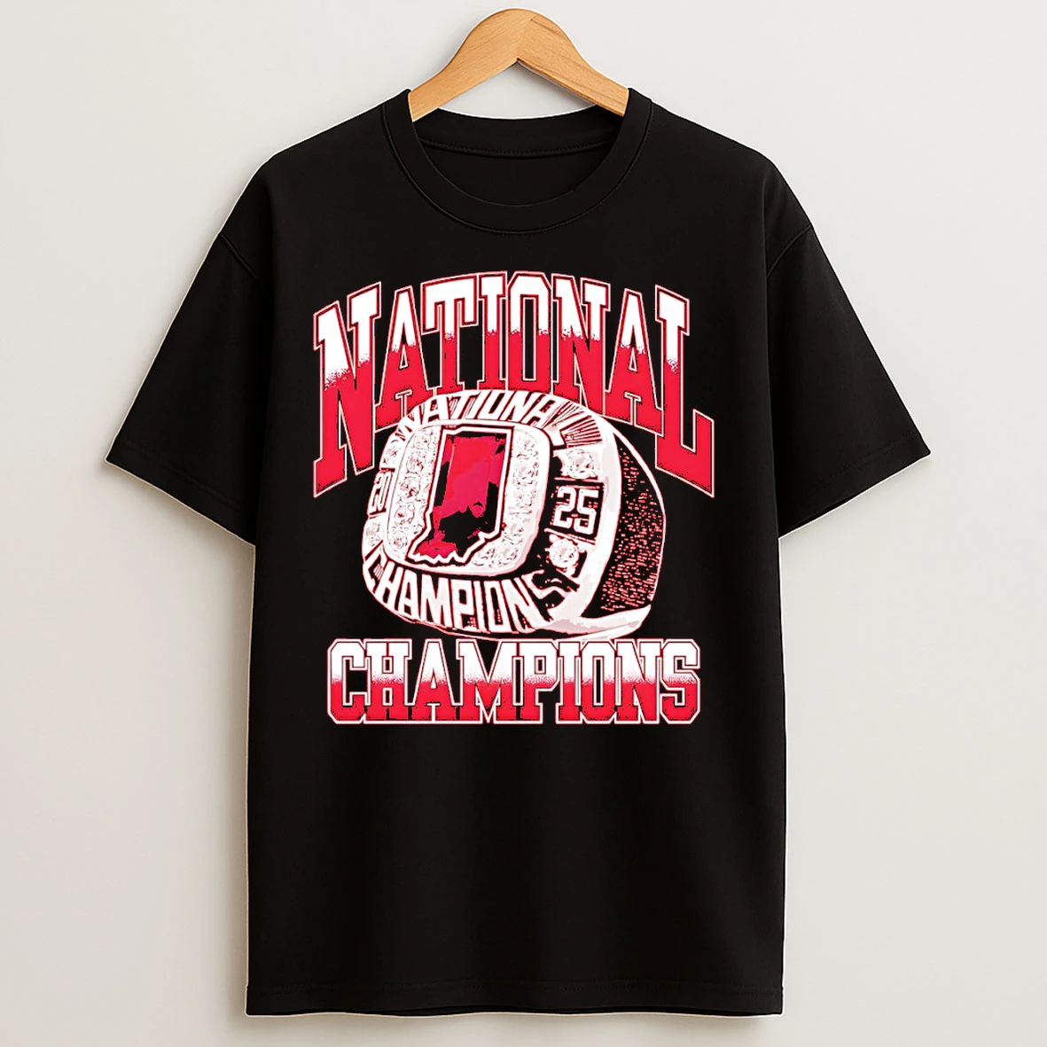 Classic 2025 Cfp National Champions Diamond Ring Indiana Hoosiers T Shirts