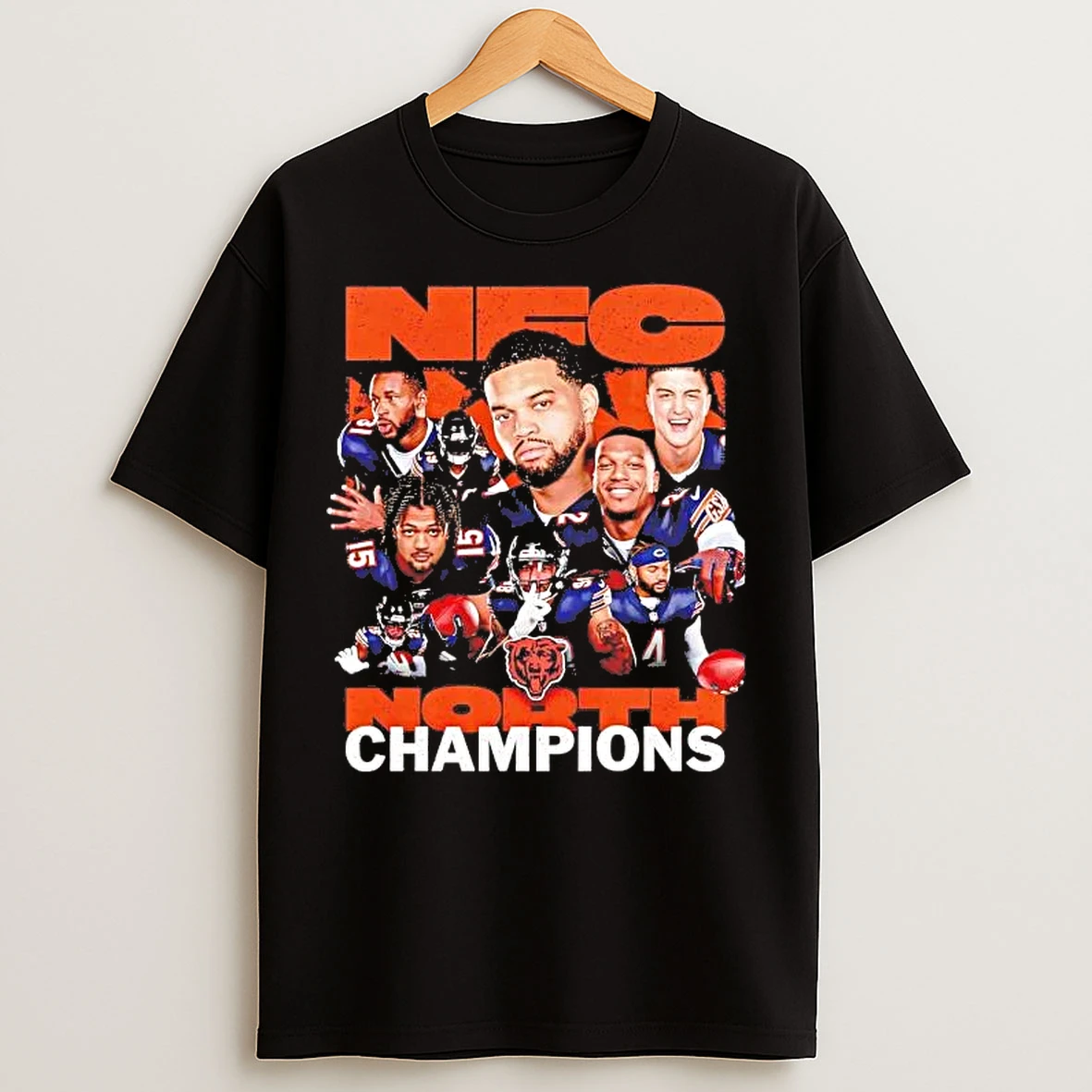 Classic 2025 Nfc North Champions Chicago Bears Team Players T Shirts