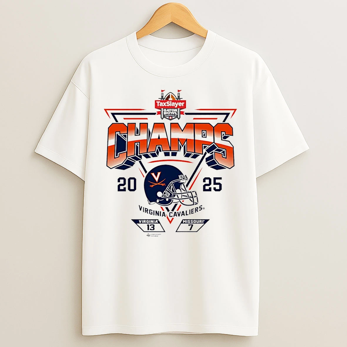 Classic 2025 Taxslayer Gator Bowl Champions Virginia Cavaliers Classic T Shirts
