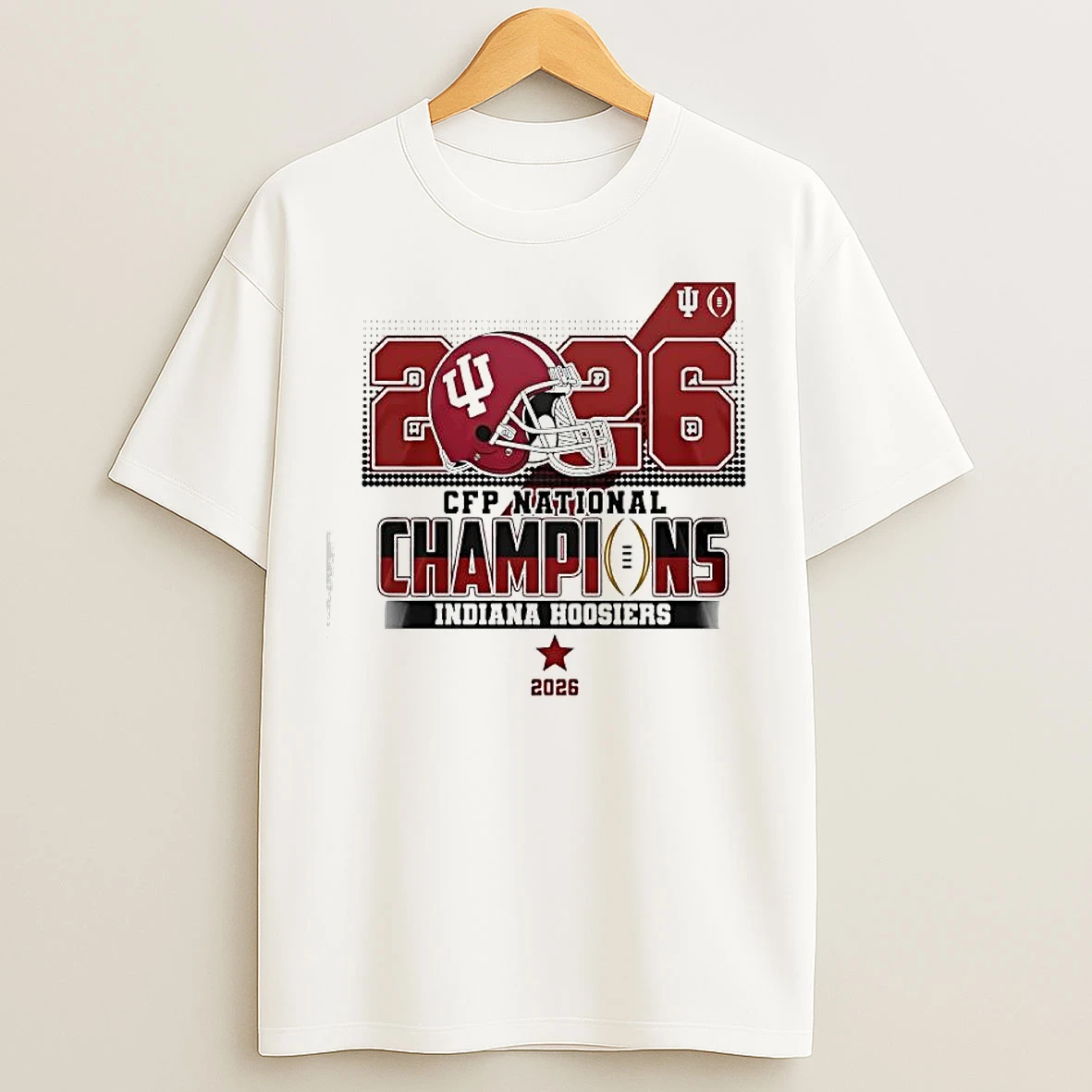 Classic 2026 Cfp National Champions Indiana Hoosiers Graphic T Shirts
