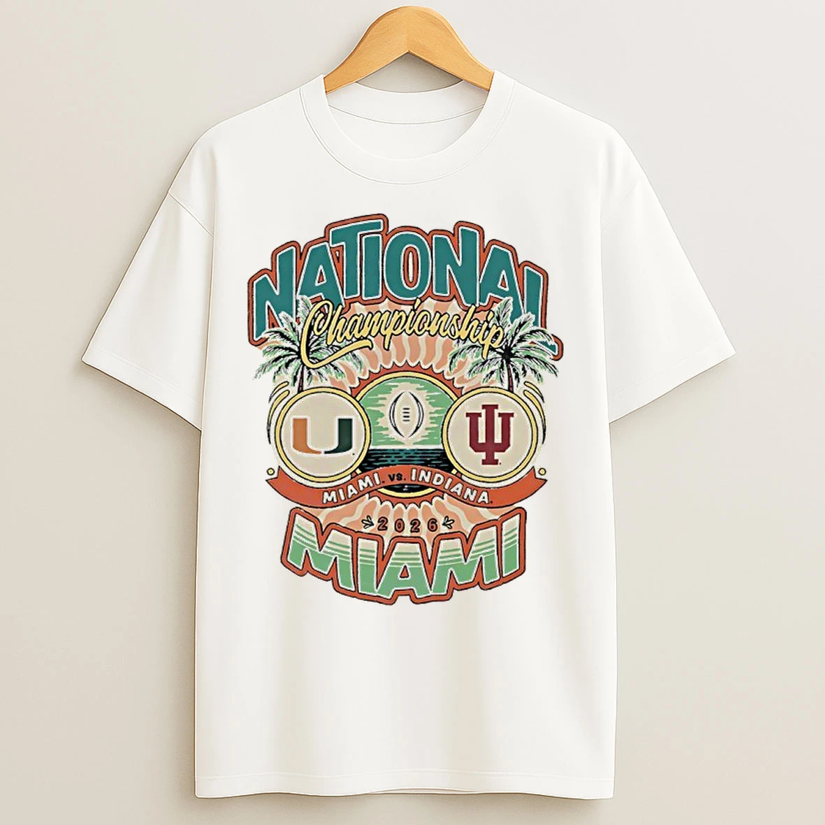 Classic 2026 Cfp National Championship Miami Vs Indiana Matchup T Shirts