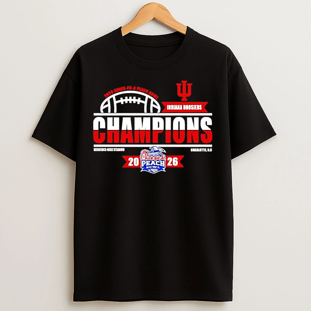 Classic 2026 Chick Fil A Peach Bowl Indiana Hoosiers Champions Classic T Shirts